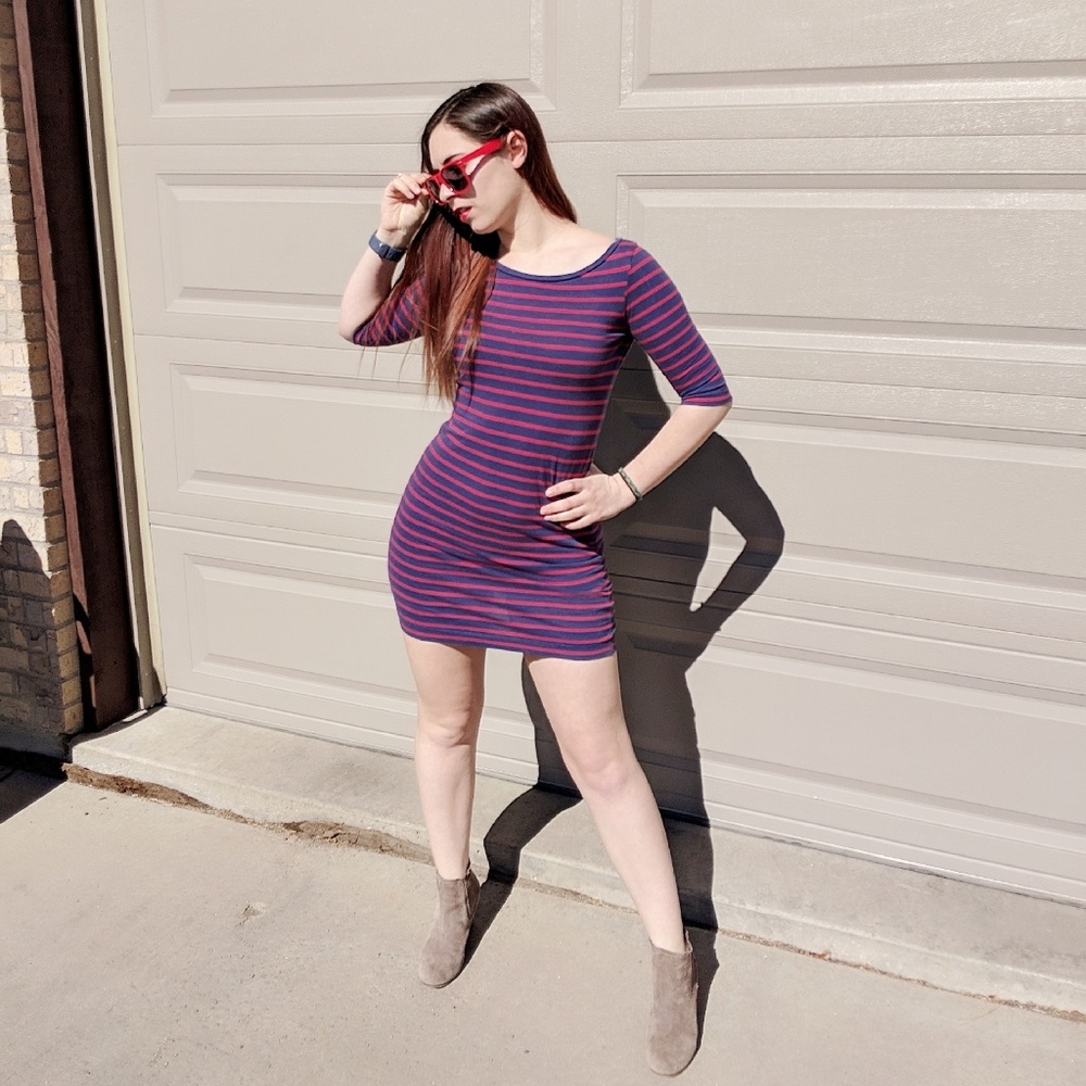 Striped french connection dress
